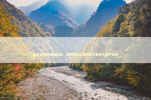稳定连接背后的秘密:现代网络工具的技术演进与用户选择 稳定连接背后的秘密:现代网络工具的技术演进与用户选择 IT技术